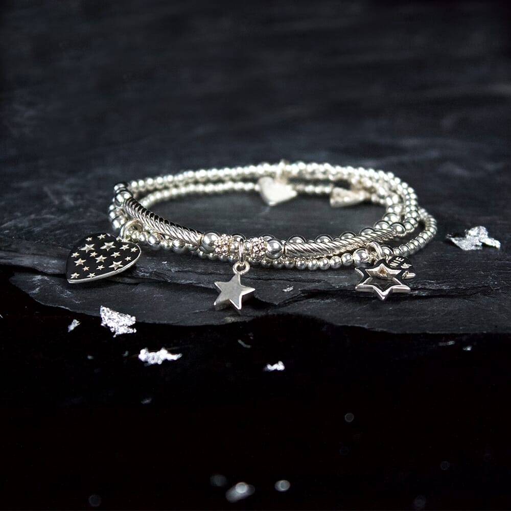 Mini Orchid Silver Charm Bracelet - Best Mum Shop the Star Collection